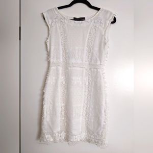BCBG white lace dress